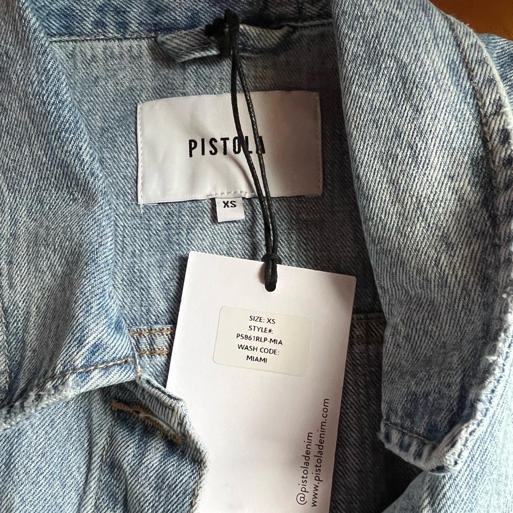 Pistola naya studded jean jacket sz XS NWT - Picture 7 of 8